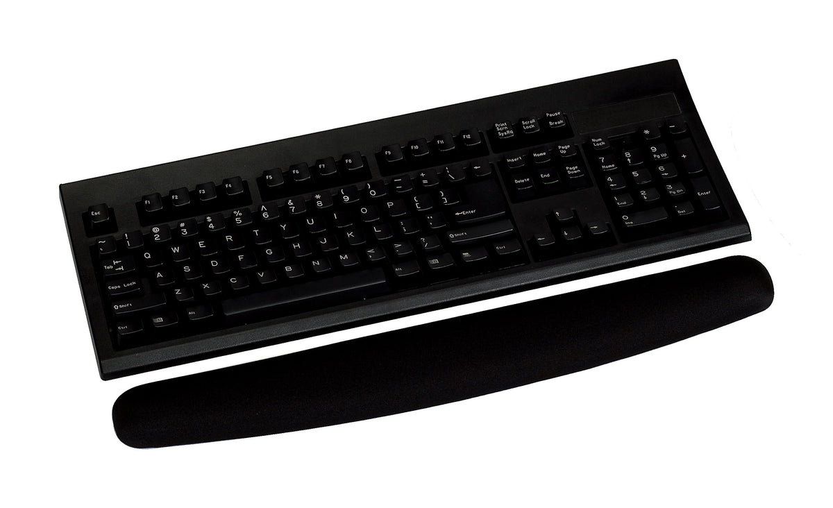 3M™ Foam Wrist Rest for Keyboards, Black, Durable Fabric Cover, Anti-microbial Product Protection