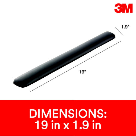 3M Gel Wrist Rest for Keyboards, Black, Soothing Gel Technology for Comfort and Support