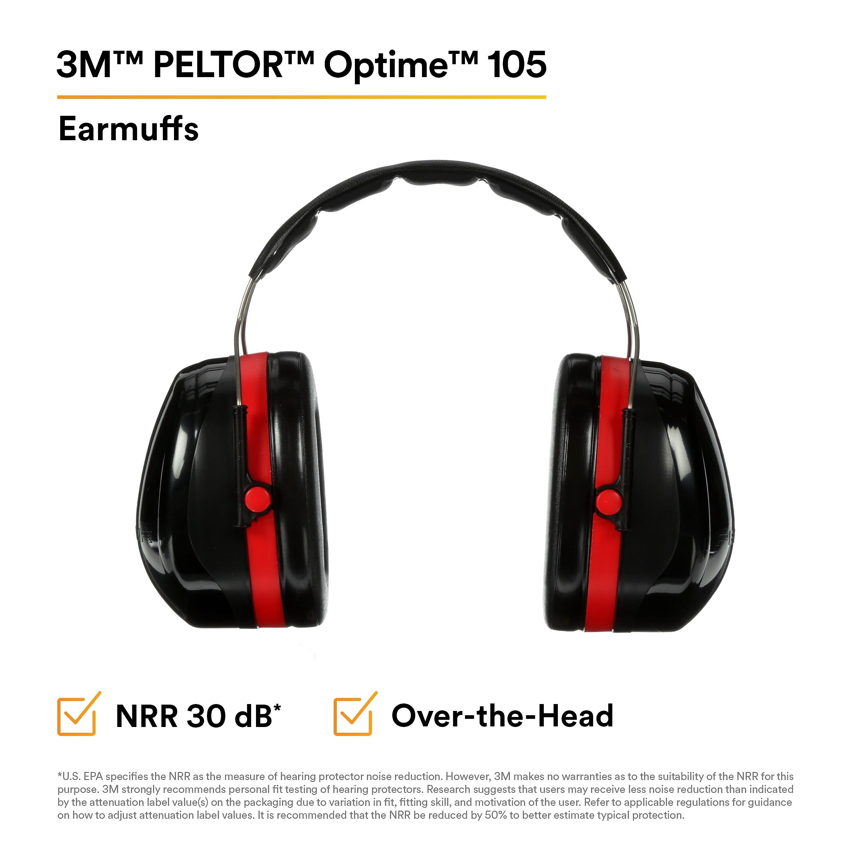 3M PELTOR Optime 105 Over-the-Head Earmuffs