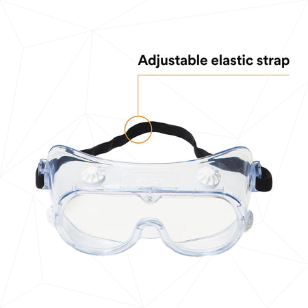 3M Safety Splash Goggle 334, Clear Lens