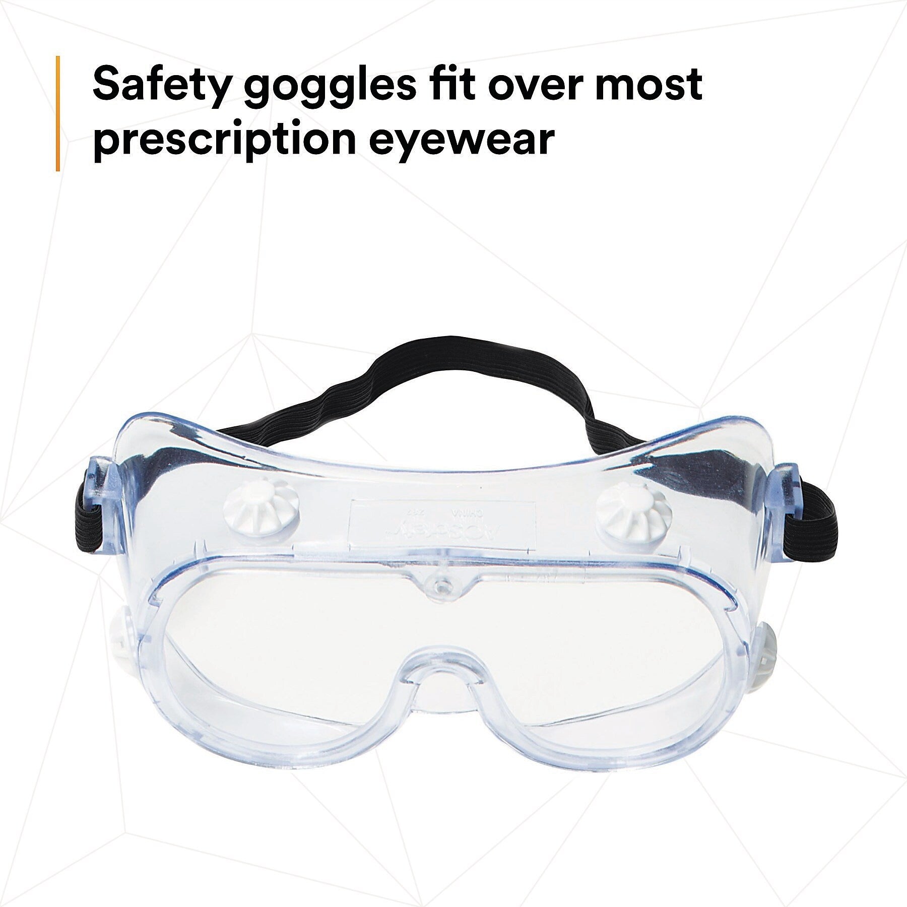 3M Safety Splash Goggle 334, Clear Lens