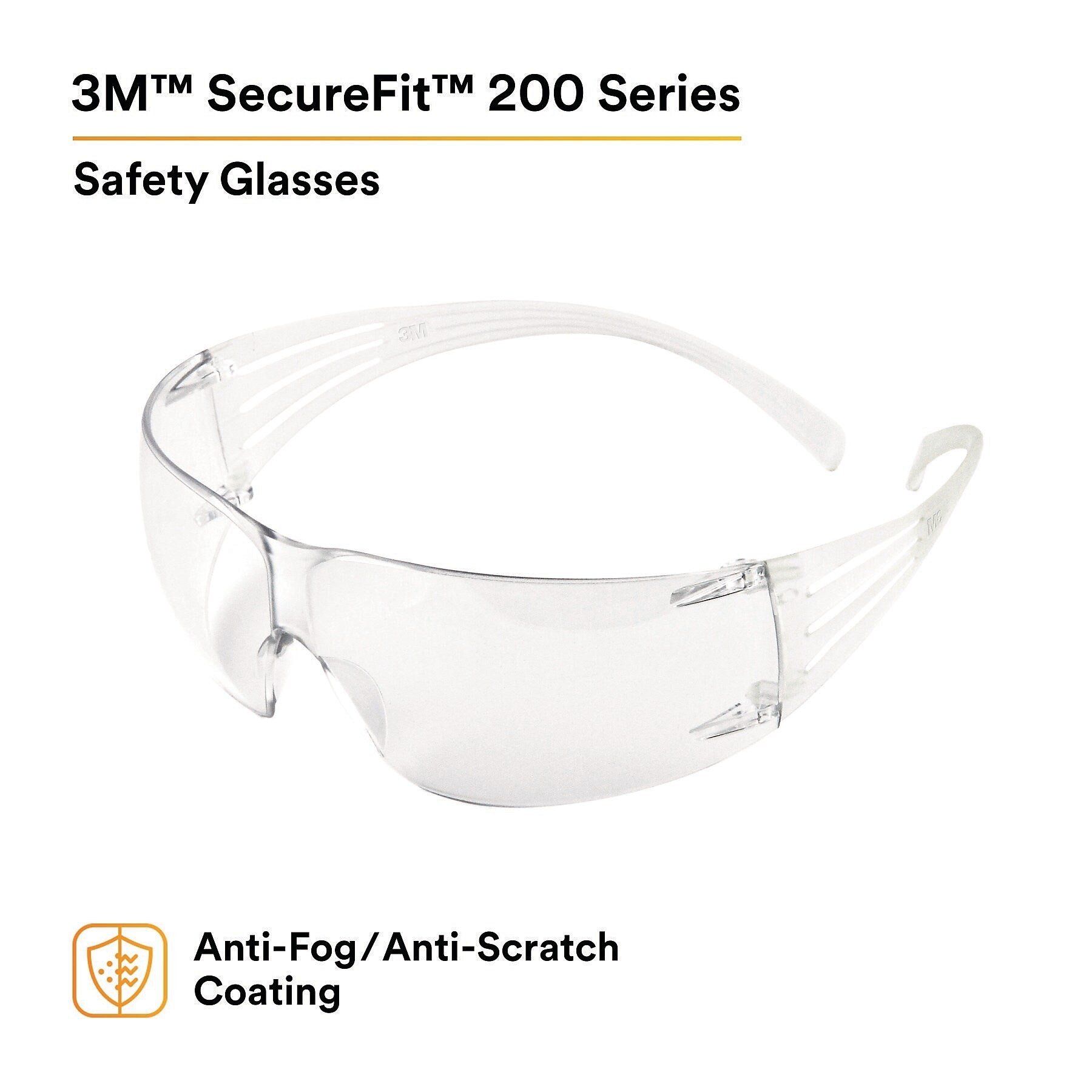 3M SecureFit Protective Eyewear, Clear Lens