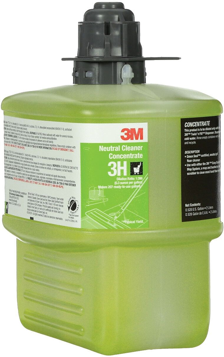 3M Twist N' Fill Neutral Cleaner Concentrate, 2 Liter, 6/Case