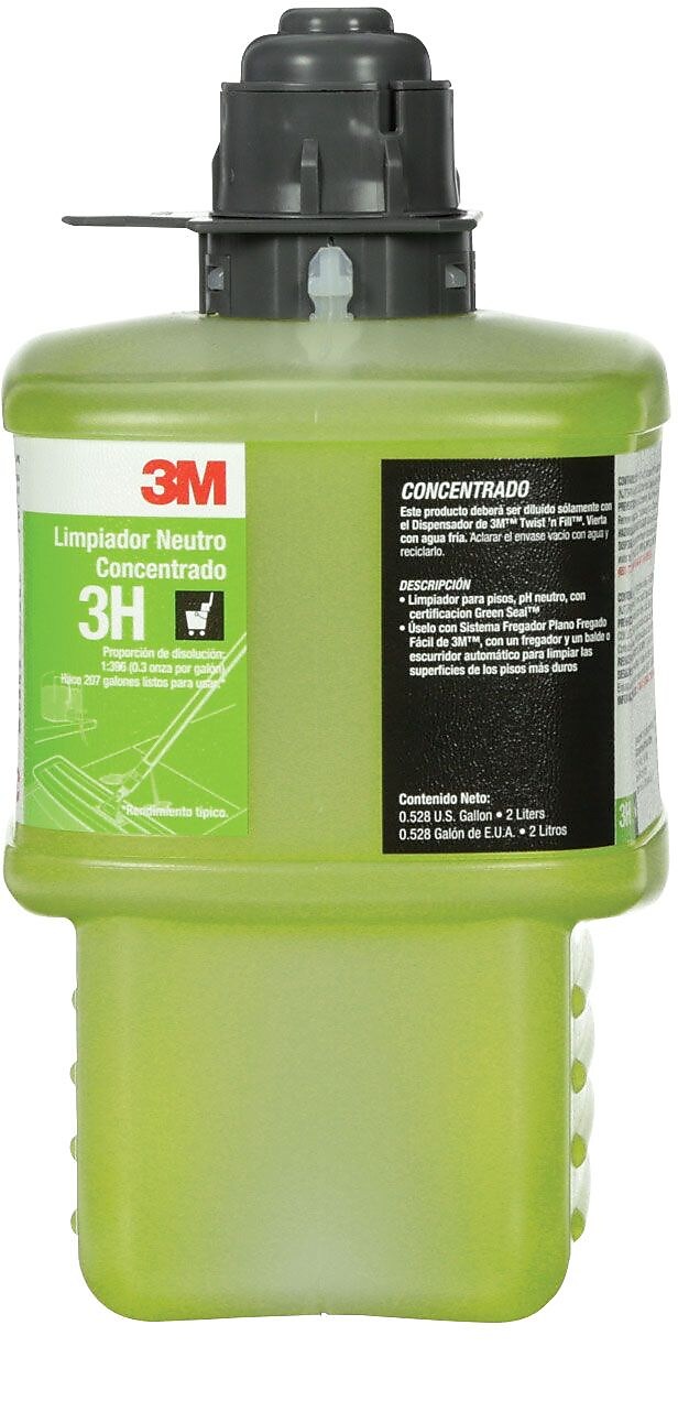 3M Twist N' Fill Neutral Cleaner Concentrate, 2 Liter, 6/Case