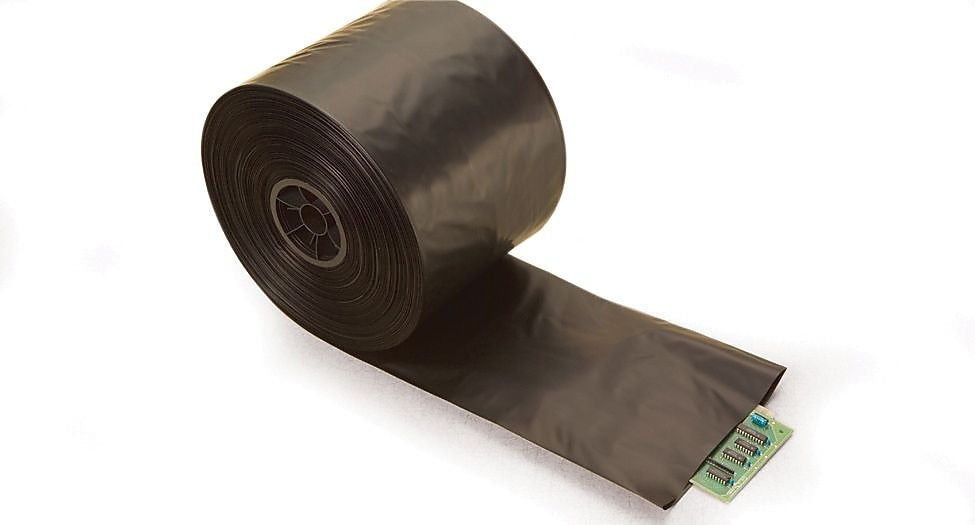 4 Mil. Poly Tubing, 6" x 750', Black Conductive