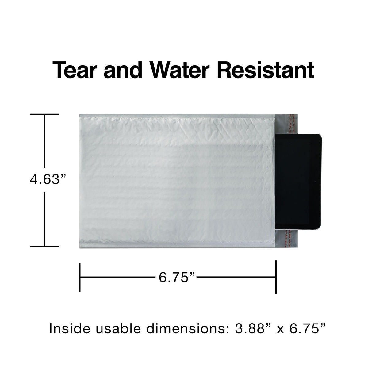 4.63" x 6.75" Self-Sealing Bubble Mailer, #000, 25/Carton