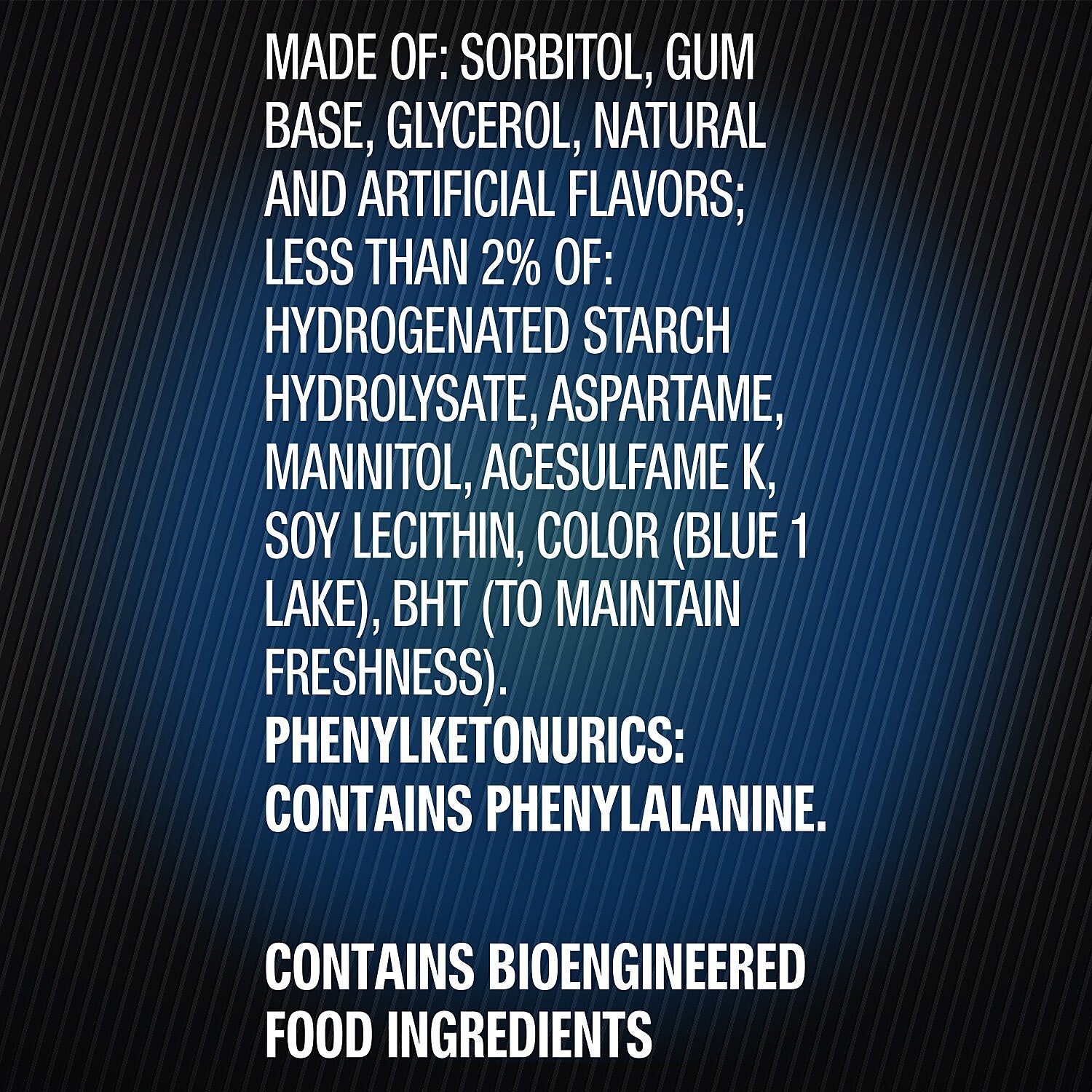 5 GUM Peppermint Cobalt Sugar Free Chewing Gum, 15 Sticks