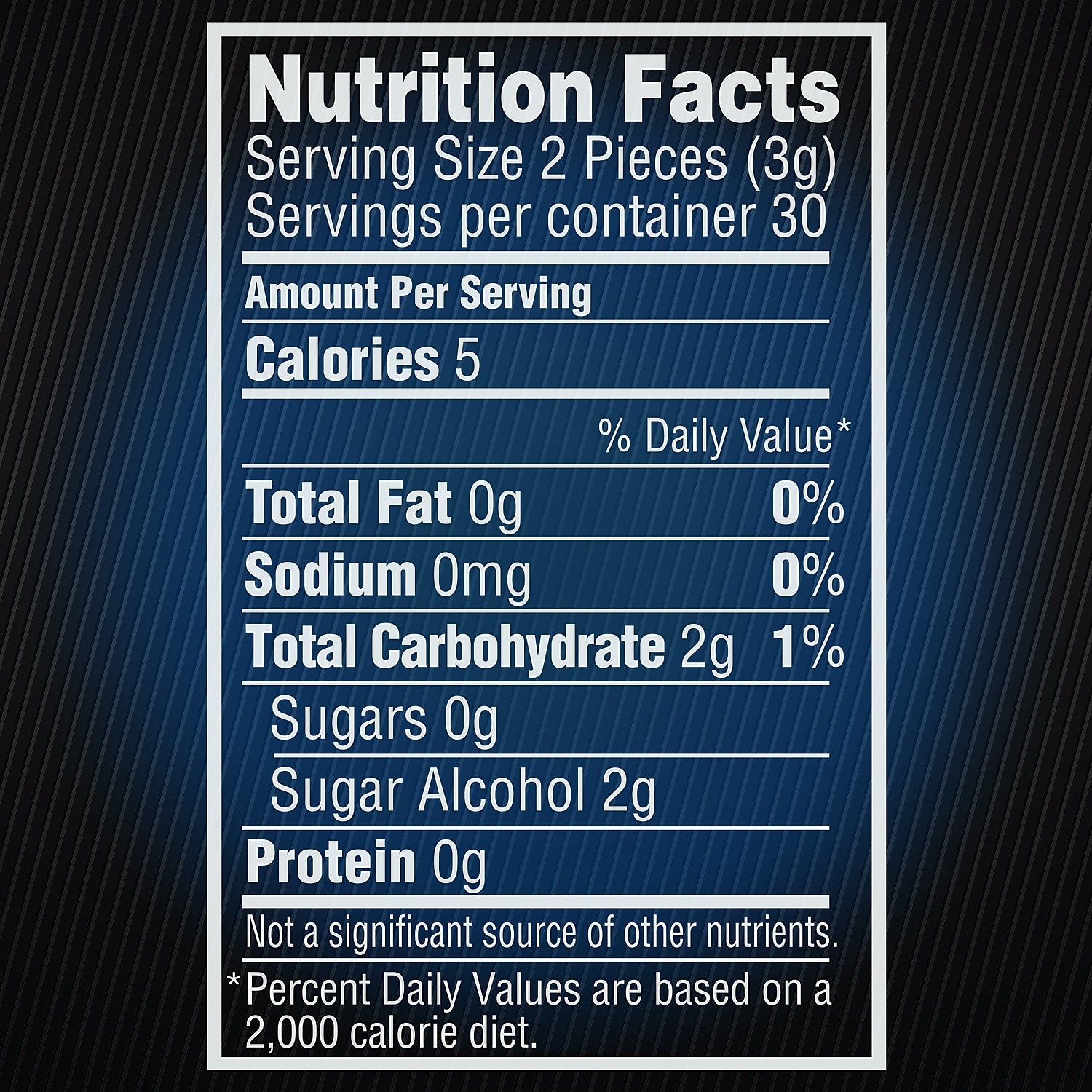 5 GUM Peppermint Cobalt Sugar Free Chewing Gum, 15 Sticks