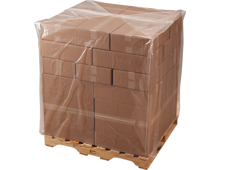 54" x 44" x 96" Pallet Cover, 1.25 mil., Clear, 100/Roll
