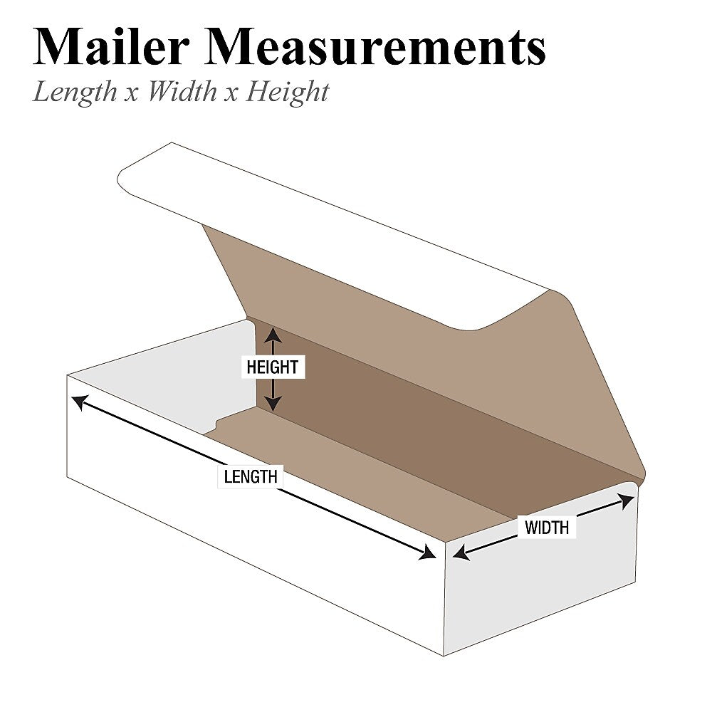 6 1/2" x 3 5/8" x 2 1/2" Corrugated Mailers, 50/Bundle