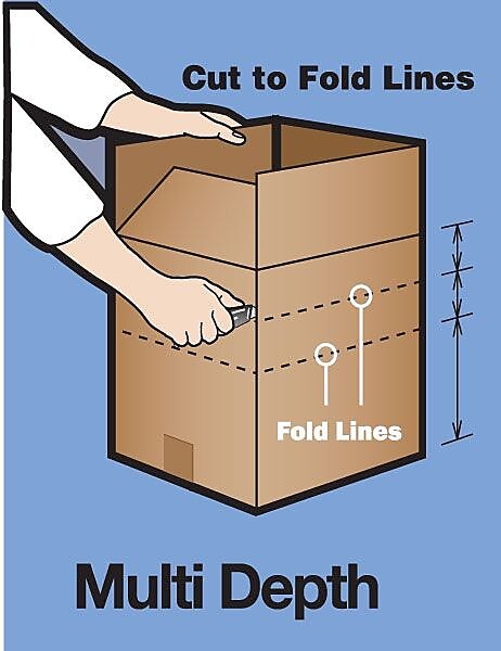 6" x 4" x 4" Multi-Depth Shipping Boxes, Brown, 25/Bundle