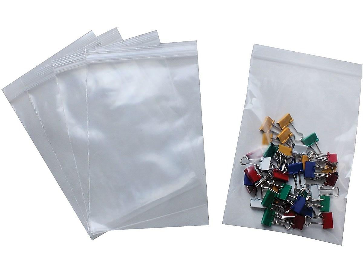 6" x 6" Reclosable Poly Bags, 2 Mil, Clear, 1000/Pack