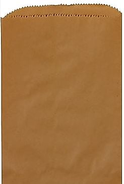 6.25" x 9.25" Kraft Paper Shopping Merchandise Flat Bags, Kraft Color, 1000/Case e