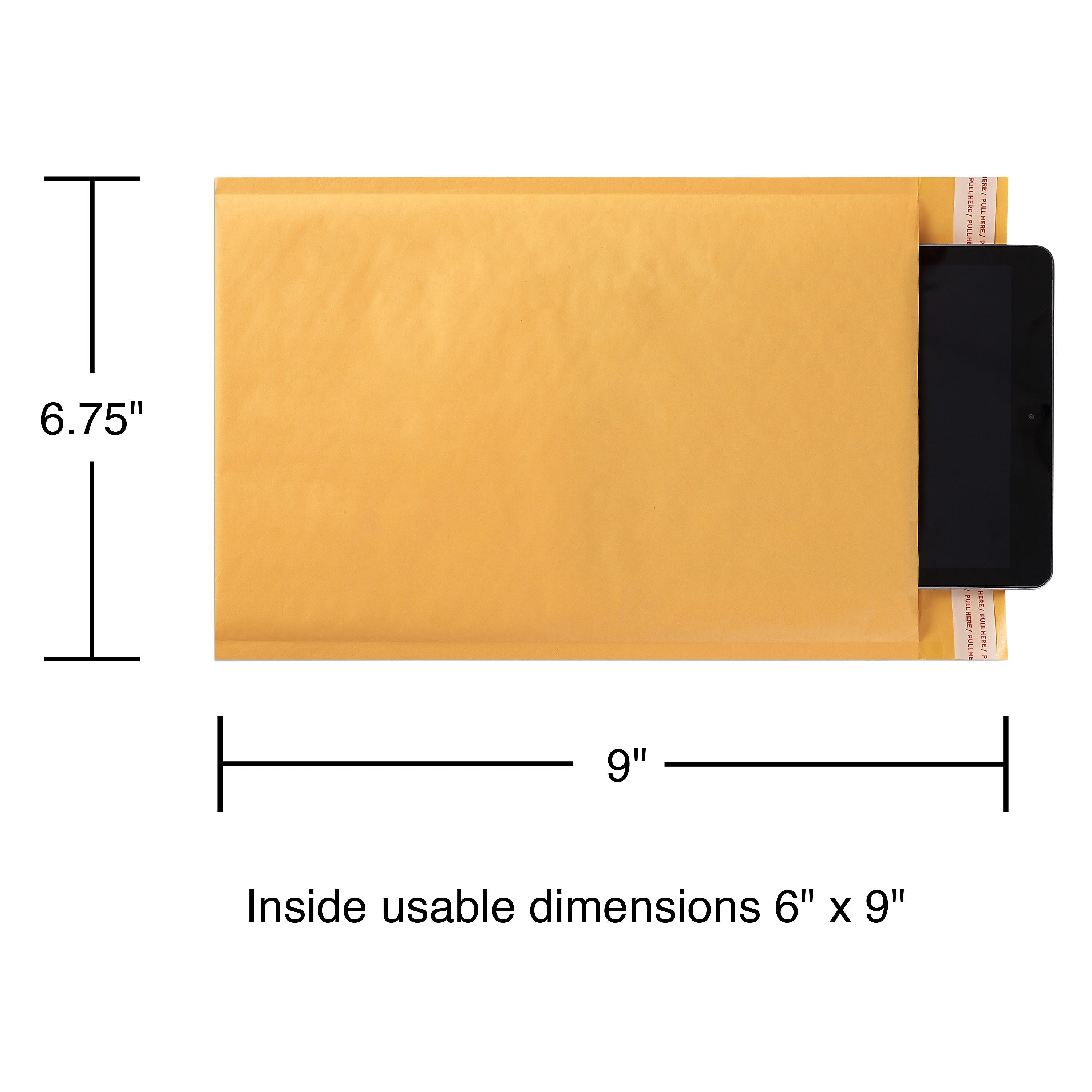 6.75" x 9" Self-Seal Bubble Mailer, #0, 25/Carton