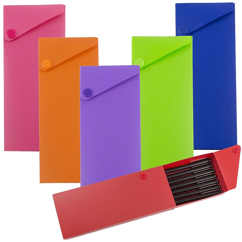 6PACK OF SLIDE PENCIL CASES