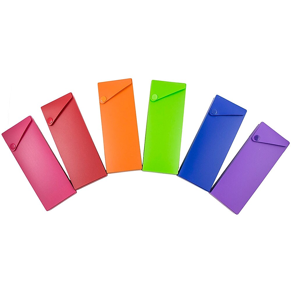 6PACK OF SLIDE PENCIL CASES