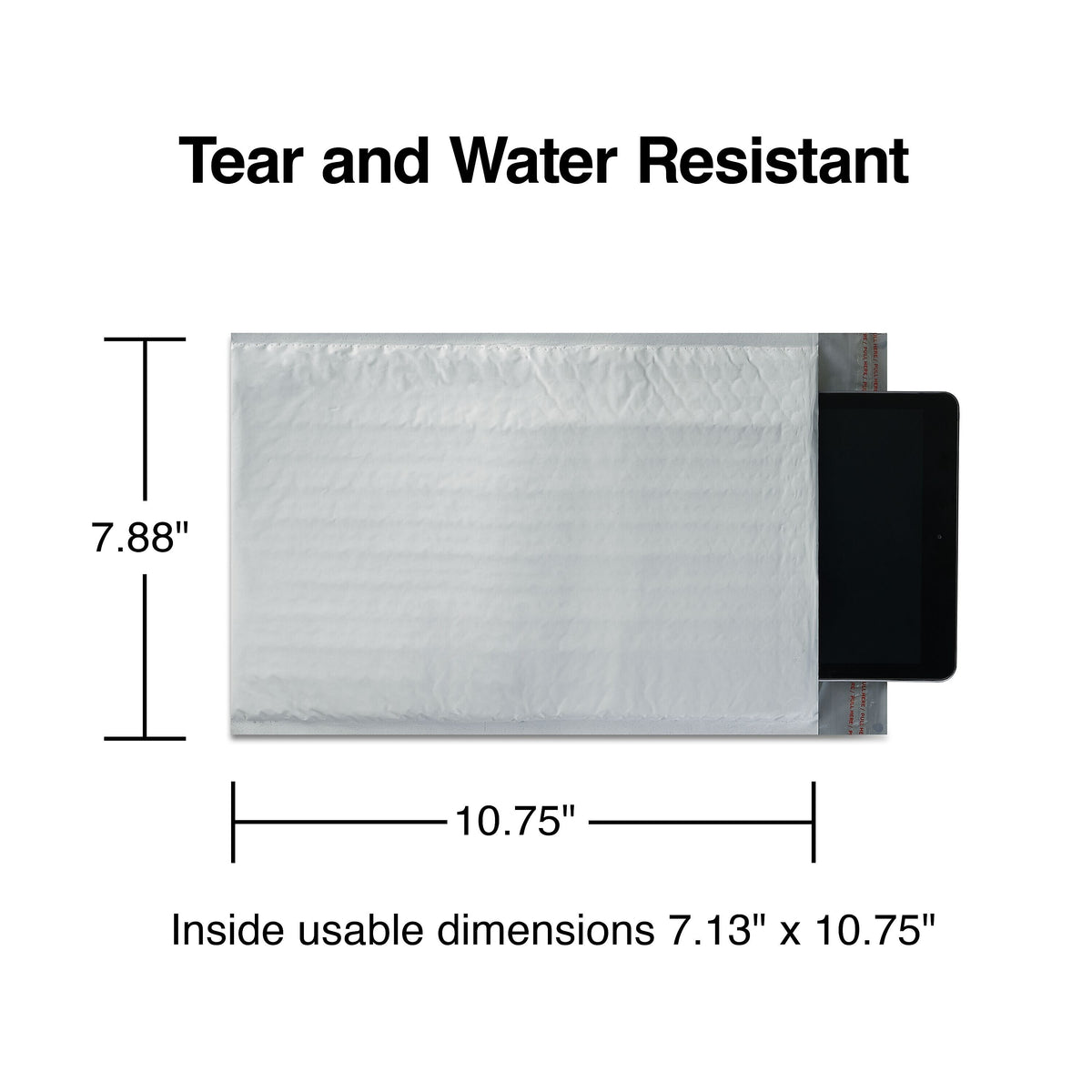 7.88" x 10.75" Self-Sealing Bubble Mailer, #1, 25/Carton