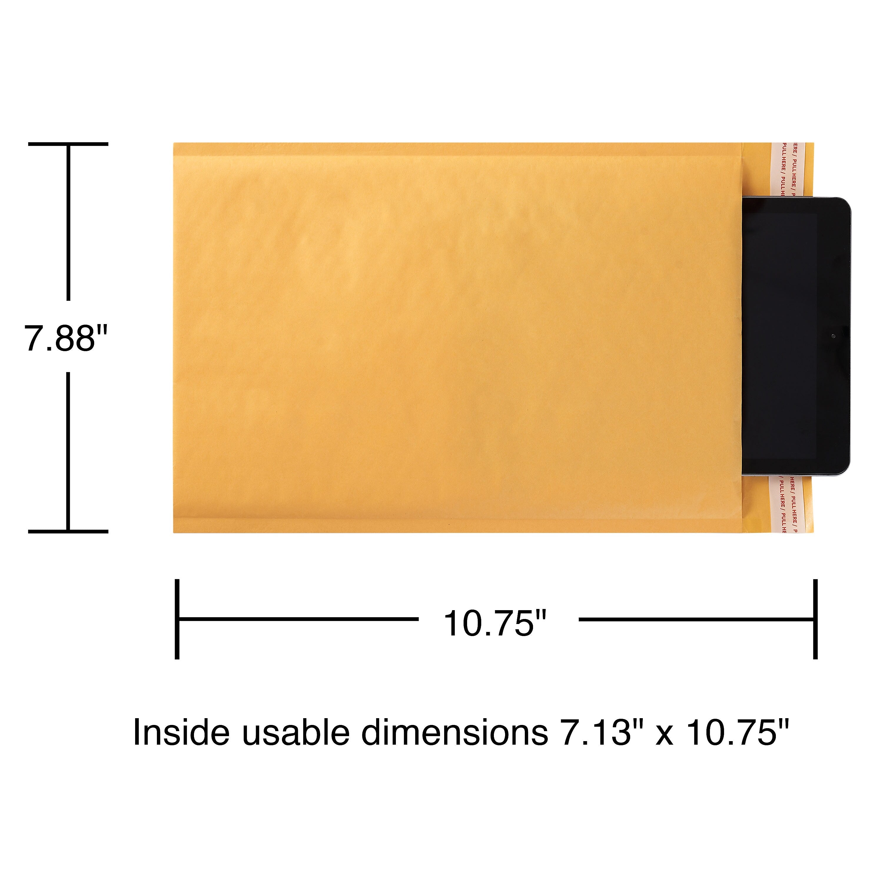 7.88" x 10.75" Self-Sealing Bubble Mailer, #1, 25/Carton