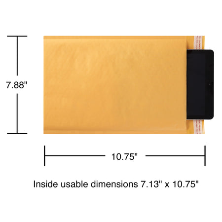 7.88" x 10.75" Self-Sealing Bubble Mailer, #1, 25/Carton