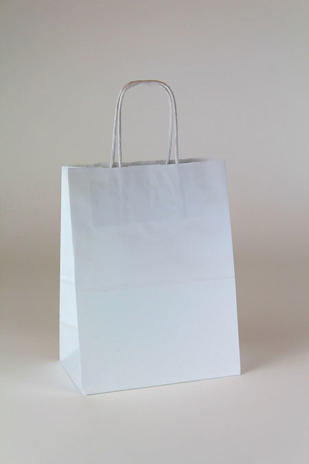 8" x 4 1/2" x 10 1/2" White Cub Shopper, 250/Carton