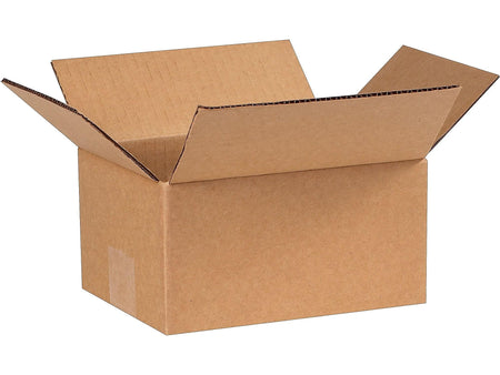 8" x 6" x 4" Standard Shipping Boxes, 32 ECT, Kraft, 25/Bundle