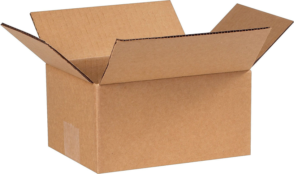 8" x 6" x 5" Shipping Boxes, 32 ECT, Brown, 25/Bundle