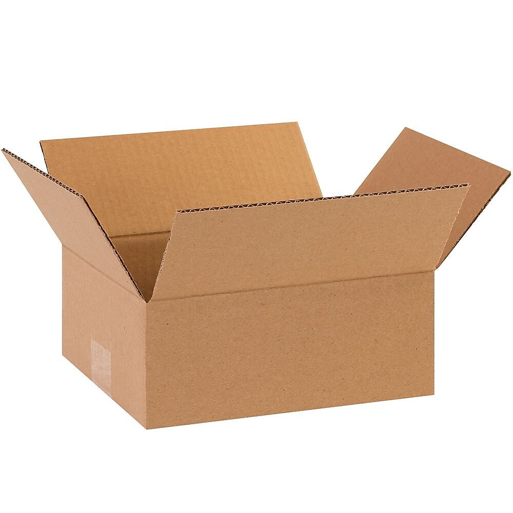 862 Brown 2" x 8" Flat Corrugated Boxes, 25/Bundle