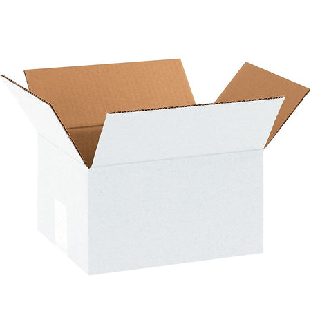 864W White 4" x 8" Kraft Corrugated Boxes, 25/Bundle