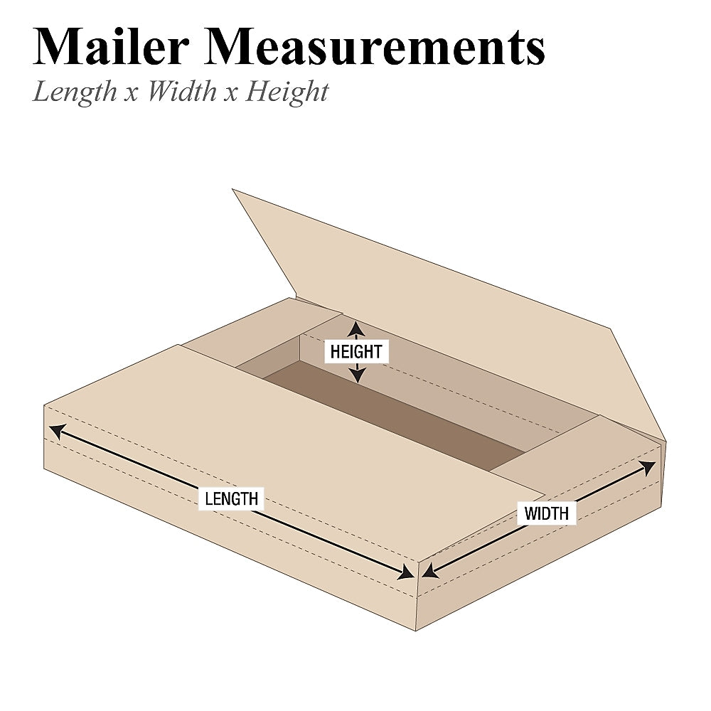 9 5/8" x 6 5/8" x 1 1/4" Easy-Fold Mailers, Kraft, 50/Bundle