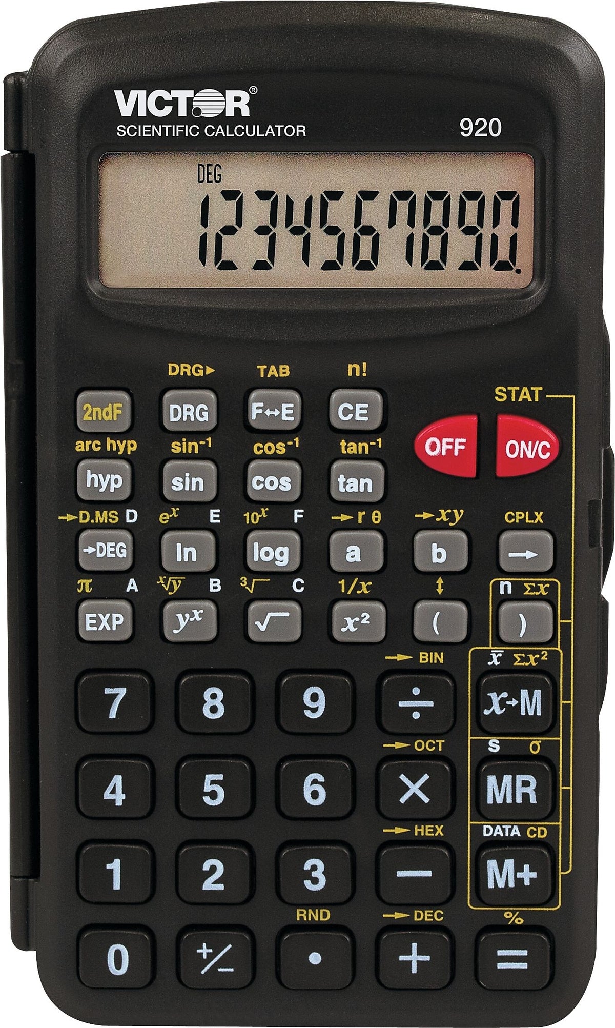 920 Compact Scientific Calculator With Hinged Case,10-Digit, LCD