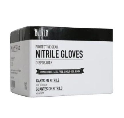 BLUZEN 4 Mil. Nitrile Glove (BLACK, CASE)