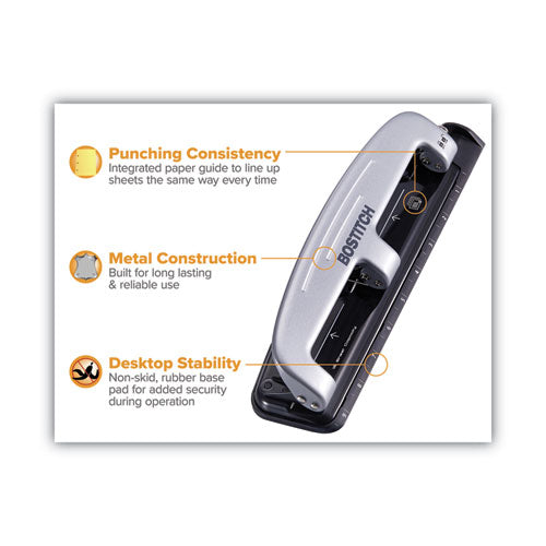 12-sheet Ez Squeeze Three-hole Punch, 9/32