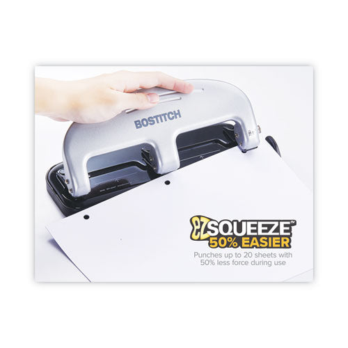 20-sheet Ez Squeeze Three-hole Punch, 9/32