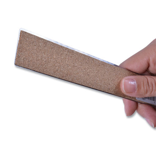 Stainless Steel Office Ruler With Non Slip Cork Base, Standard/metric, 18