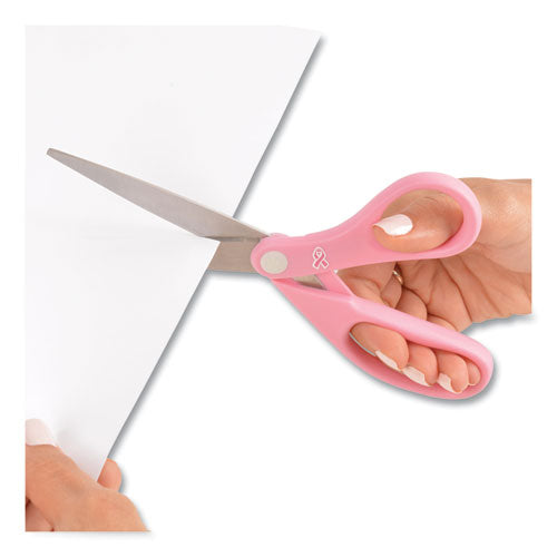 All Purpose Pink Ribbon Scissors, Breast Cancer Awareness, 8
