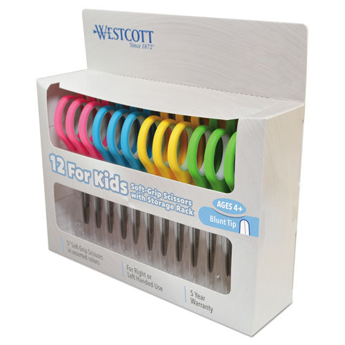Soft Handle Kids Scissors, Rounded Tip, 5