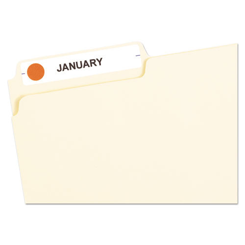 Handwrite Only Self-adhesive Removable Round Color-coding Labels, 0.5