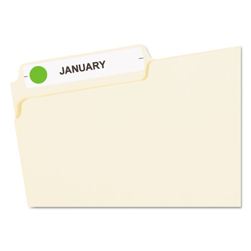 Handwrite Only Self-adhesive Removable Round Color-coding Labels, 0.5
