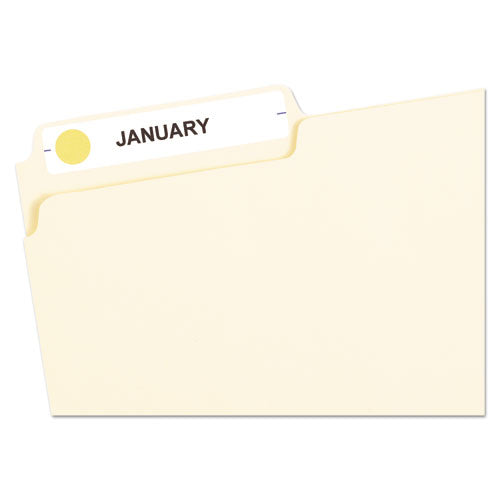 Handwrite Only Self-adhesive Removable Round Color-coding Labels, 0.5