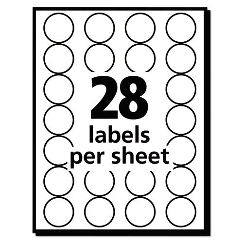 Handwrite Only Self-adhesive Removable Round Color-coding Labels, 0.75