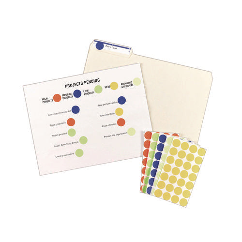 Printable Self-adhesive Removable Color-coding Labels, 0.75