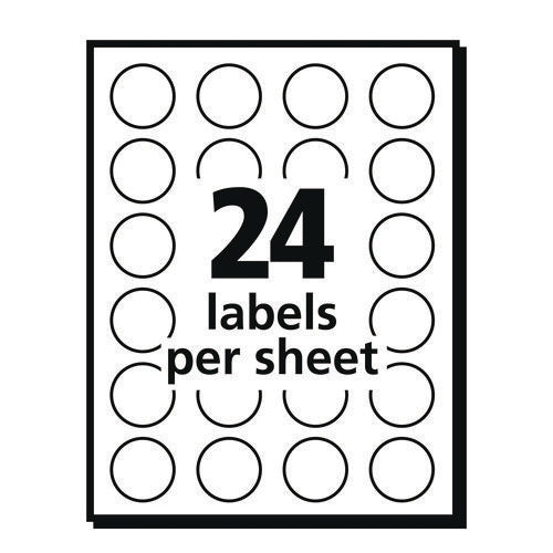 Printable Self-adhesive Removable Color-coding Labels, 0.75