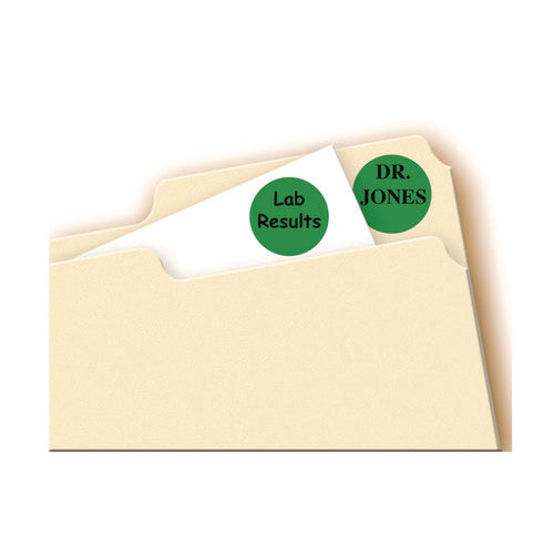 Printable Self-adhesive Removable Color-coding Labels, 0.75