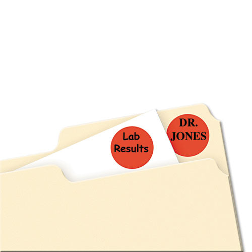 Printable Self-adhesive Removable Color-coding Labels, 0.75