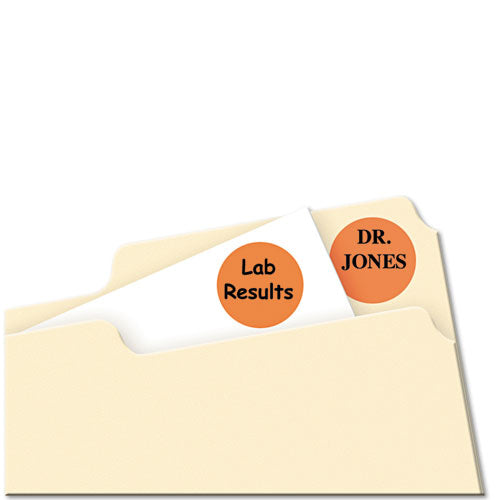 Printable Self-adhesive Removable Color-coding Labels, 0.75
