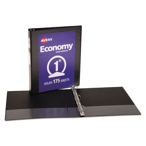 Economy View Binder With Round Rings , 3 Rings, 1