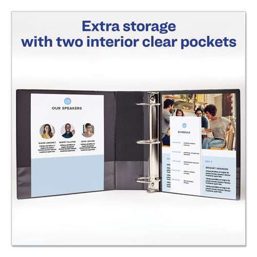 Economy View Binder With Round Rings , 3 Rings, 1