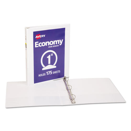 Economy View Binder With Round Rings , 3 Rings, 1