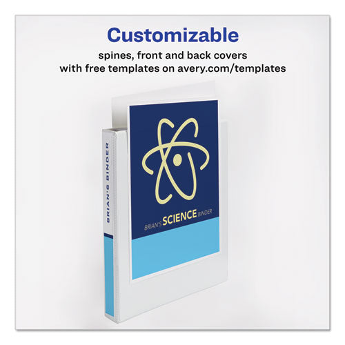 Economy View Binder With Round Rings , 3 Rings, 1