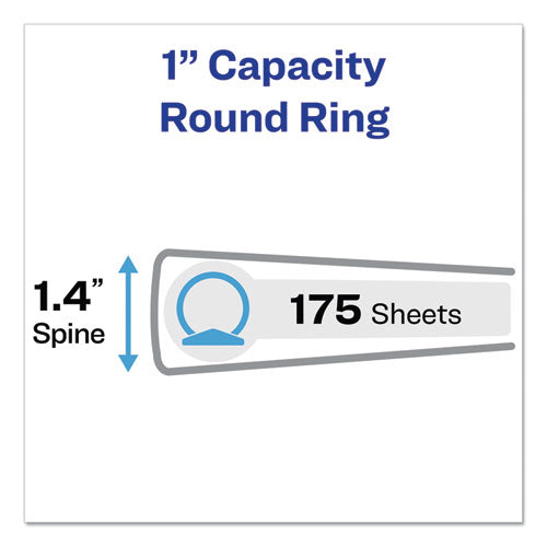 Economy View Binder With Round Rings , 3 Rings, 1